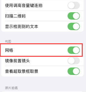 辽宁苹果手机维修网点分享iPhone如何开启九宫格构图功能